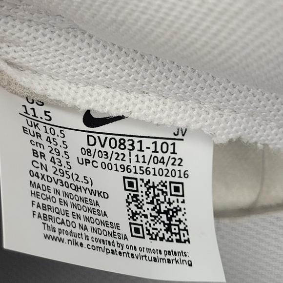 Nike Dunk Low Retro White Pure Platinum Men's Size 11.5 - Gently Used, Like New - Picture 14 of 16